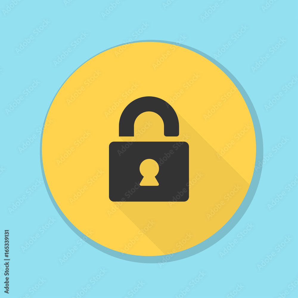 Lock Safety button illustration Lock Safety button illustration