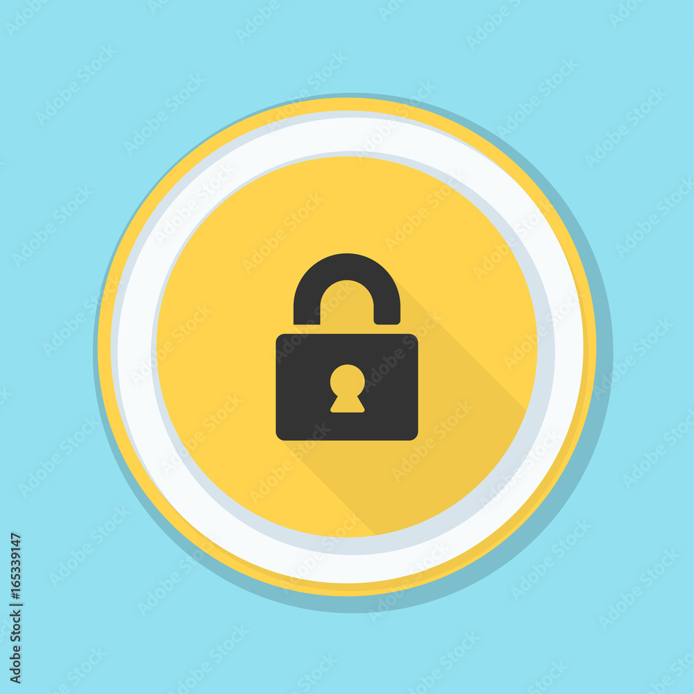 Lock Safety button illustration Lock Safety button illustration