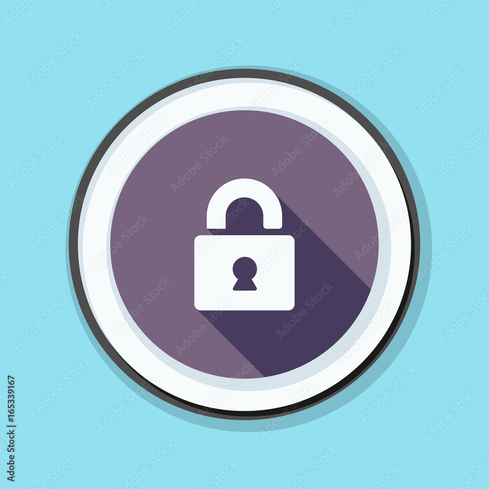 Lock Safety button illustration Lock Safety button illustration