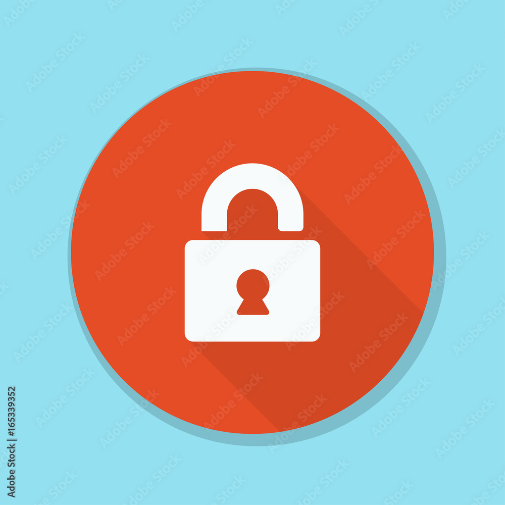 Lock Safety button illustration Lock Safety button illustration