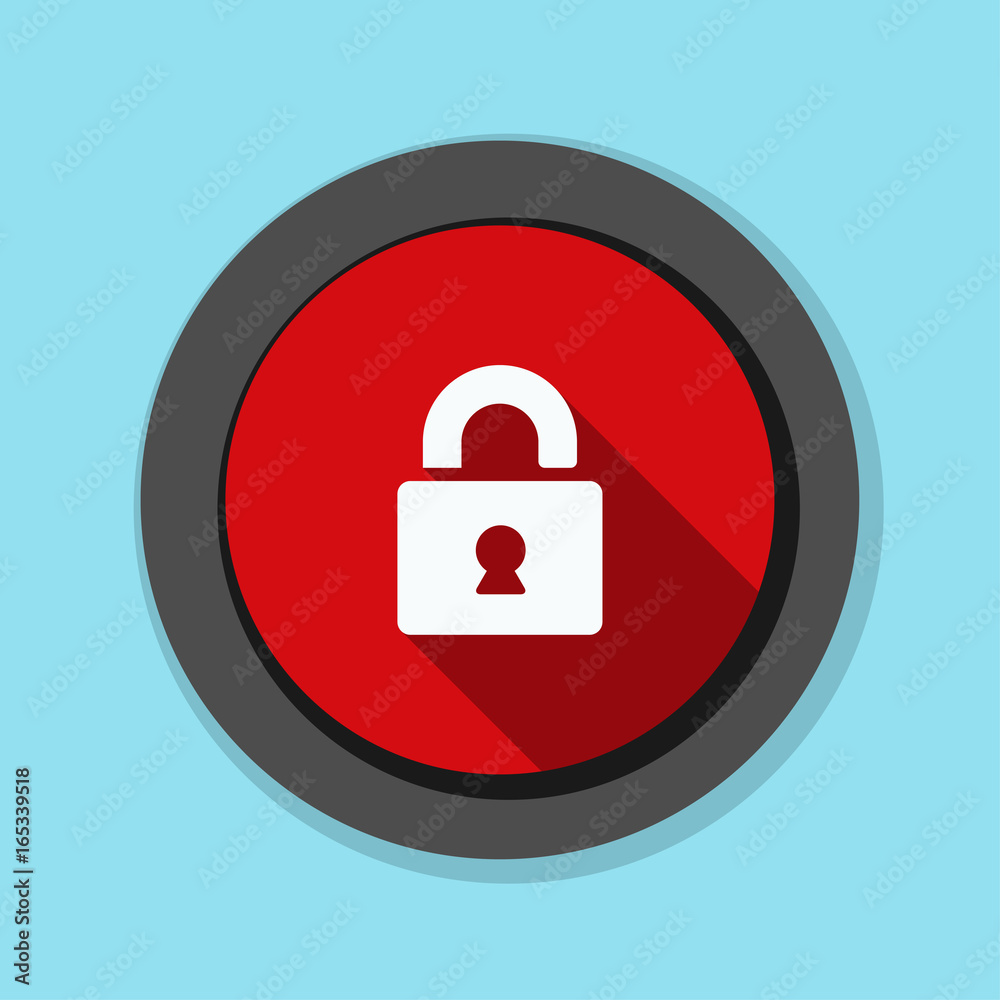 Lock Safety button illustration Lock Safety button illustration