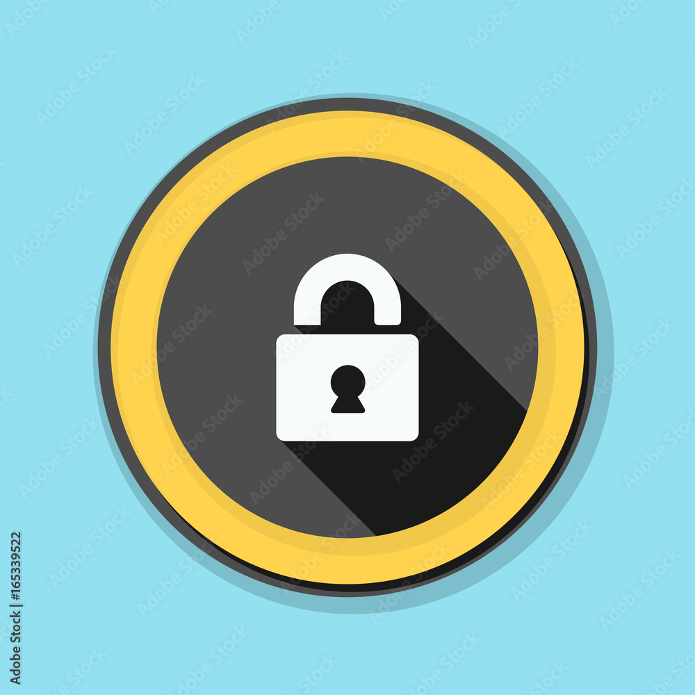 Lock Safety button illustration Lock Safety button illustration
