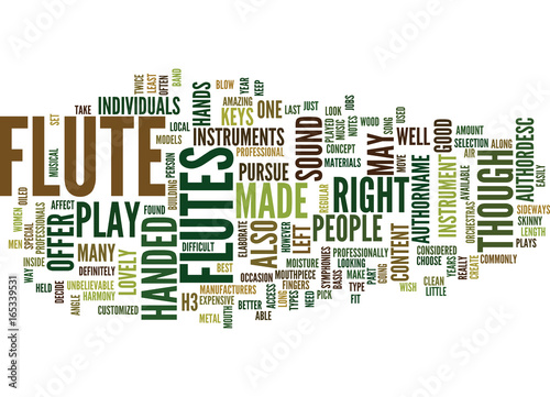 FLUTES Text Background Word Cloud Concept