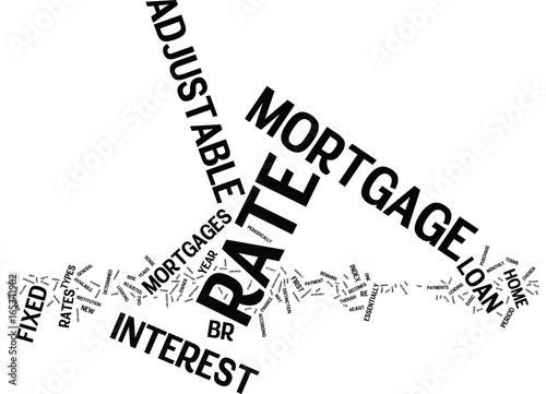 FIXED RATE MORTGAGE Text Background Word Cloud Concept