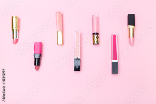 cosmetic products. top view. isometric style