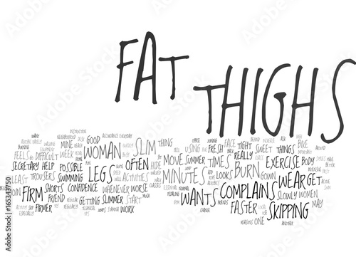 FIVE ACTIVITIES TO SLIM AND FIRM THIGHS Text Background Word Cloud Concept
