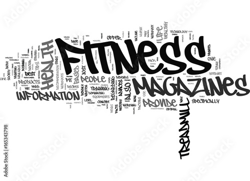 FITNESS MAGAZINES Text Background Word Cloud Concept