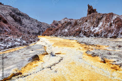 Hormoz Island yellow river, Hormozgan Province, Iran photo