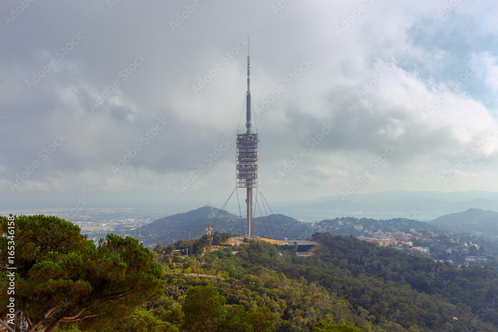 Barcelona. A television tower in the park of Collserola. Barcelona. A television tower in the park of Collserola.