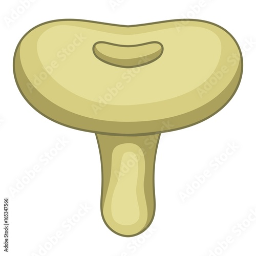 Lactarius pubescens mushroom icon, cartoon style