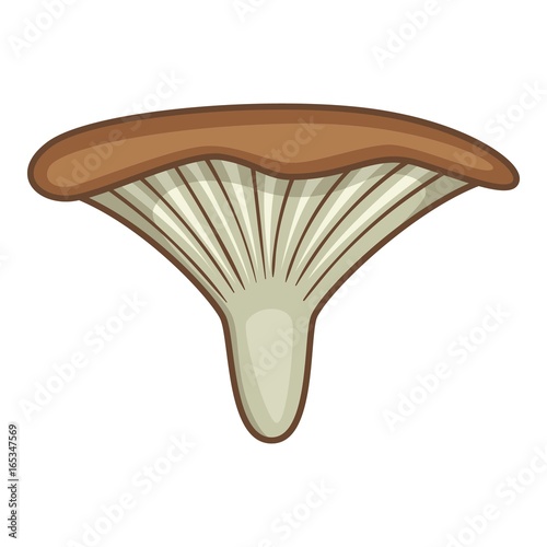 Clitocybe mushroom icon, cartoon style