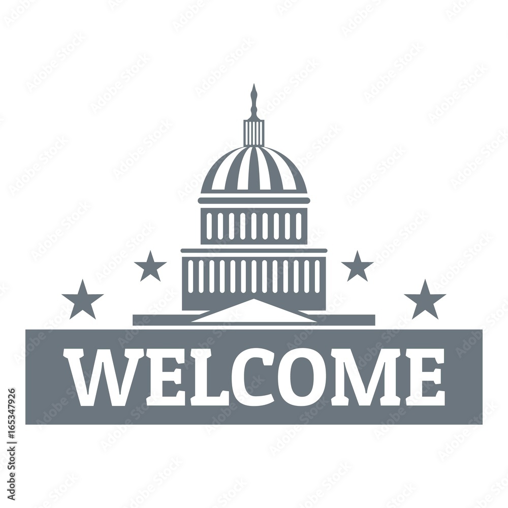 Welcome to USA logo, simple style