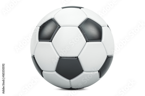 Soccer ball closeup  3D rendering