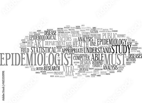 EPIDEMIOLOGY Text Background Word Cloud Concept