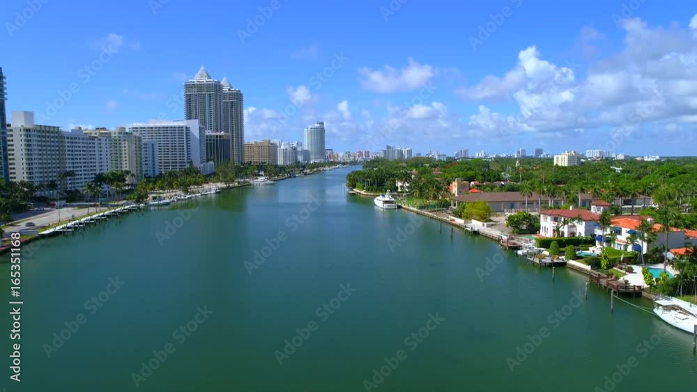 Aerial drone establishing shot of Miami Beach 4k 60p Aerial drone establishing shot of Miami Beach 4k 60p