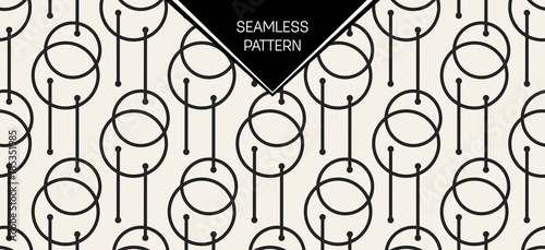 Abstract concept vector monochrome geometric pattern. Black and white minimal background. Creative illustration template. Seamless stylish texture. For wallpaper, surface, web design, textile, decor.