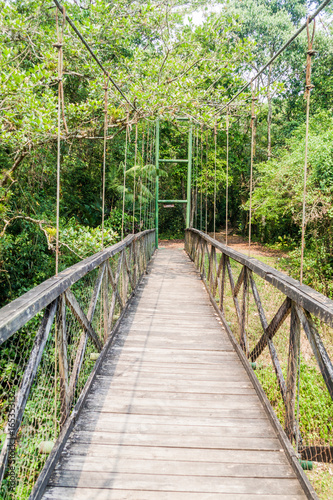 Hanging bridg in eco-archaeological park Los Naranjos, Honduras