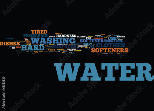 END YOUR HARD WATER NIGHTMARES WITH A WATER SOFTENER Text Background Word Cloud Concept
