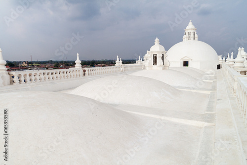 Whitewashed roof of a cathedral in Leon, Nicaragua