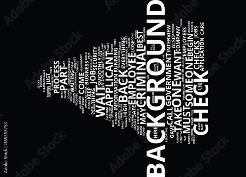 EMPLOYEE CRIMINAL BACKGROUND CHECK Text Background Word Cloud Concept