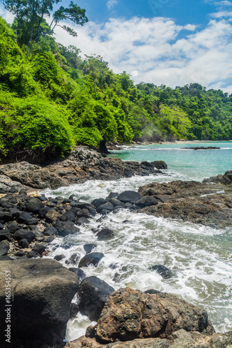 Ocean coast in National Park Manuel Antonio, Costa Rica