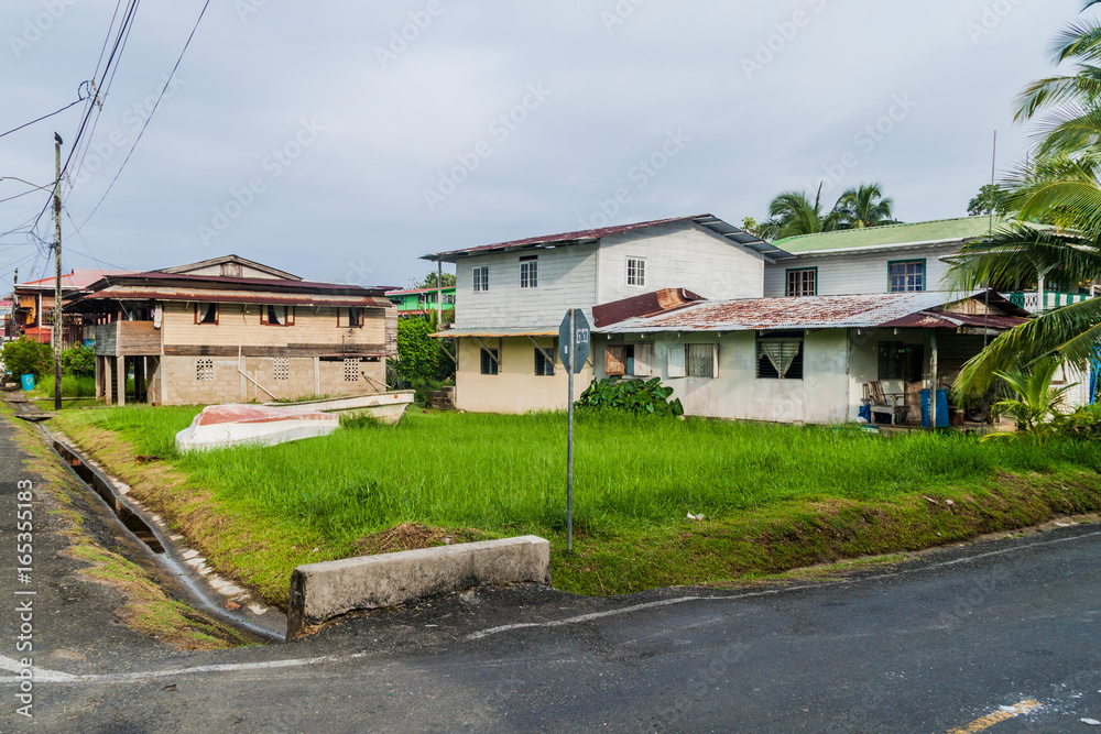 Houses in Bocas del Toro town, Panama