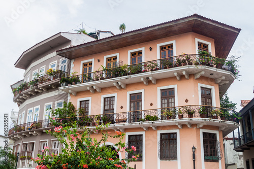 Colonial buildings in Casco Viejo (Historic Center) in Panama City