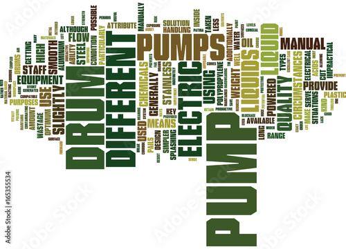 ELECTRIC DRUM PUMPS Text Background Word Cloud Concept