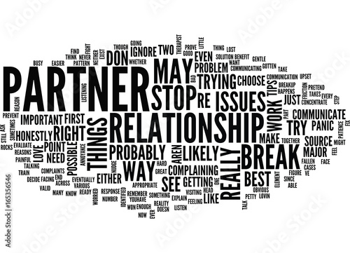 BEST WAY HOW TO STOP A BREAK UP Text Background Word Cloud Concept