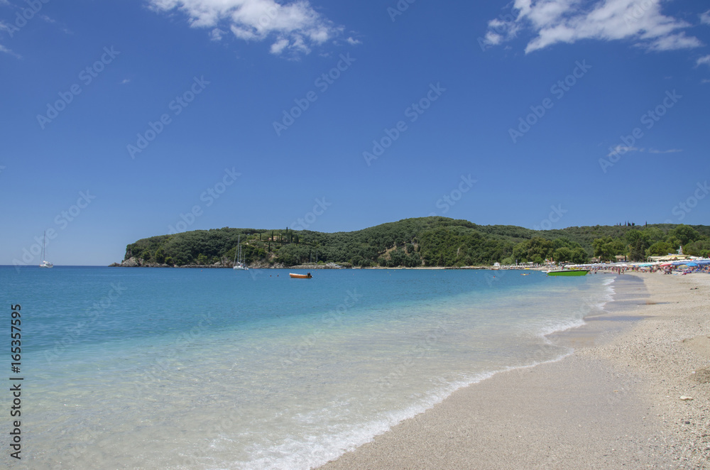 Beach scene in Greece - Valtos Beach - Parga