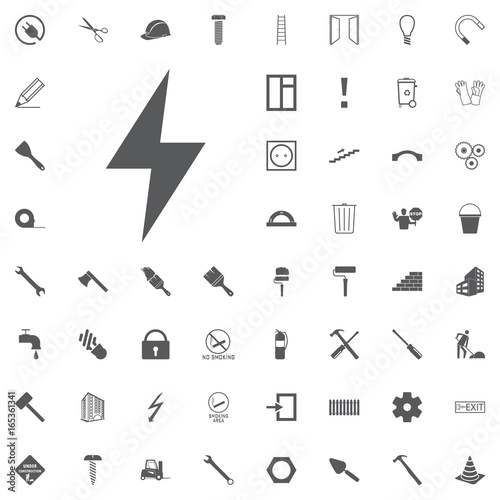 Electricity icon Construction set