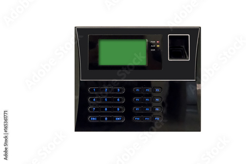 Black biometric scan with fingerprint sensor and digital screen © v74