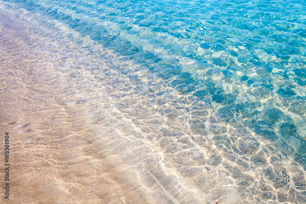 Fototapeta premium Caribbean beach and clear blue ocean