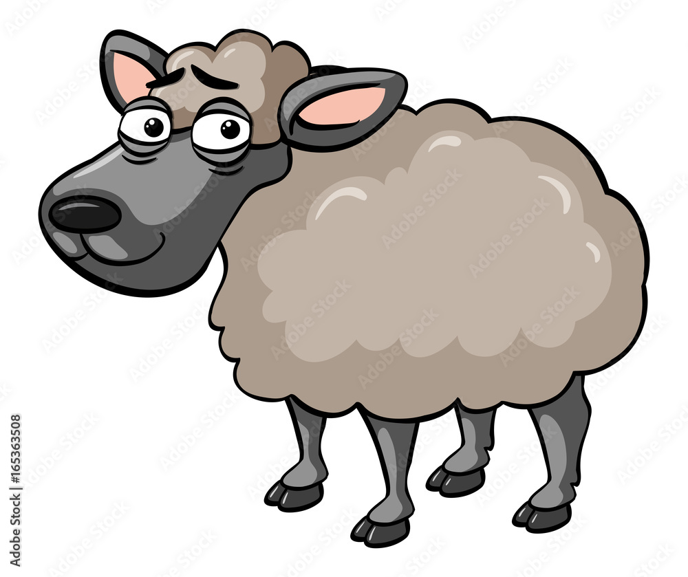 Sheep with tired face Sheep with tired face