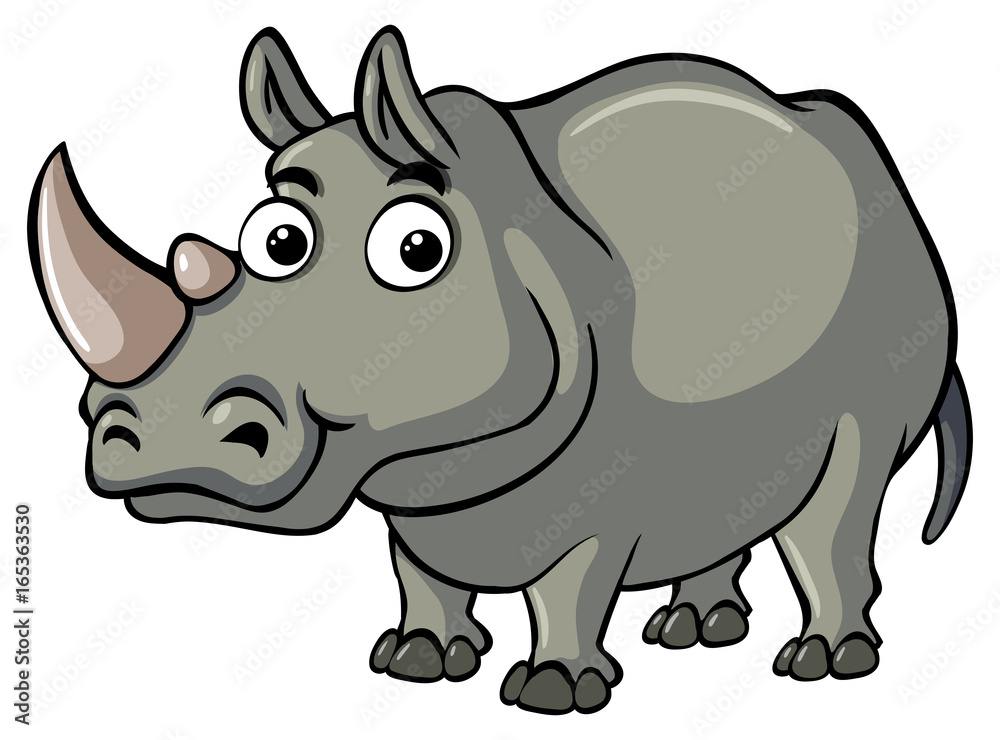 Rhino with happy face