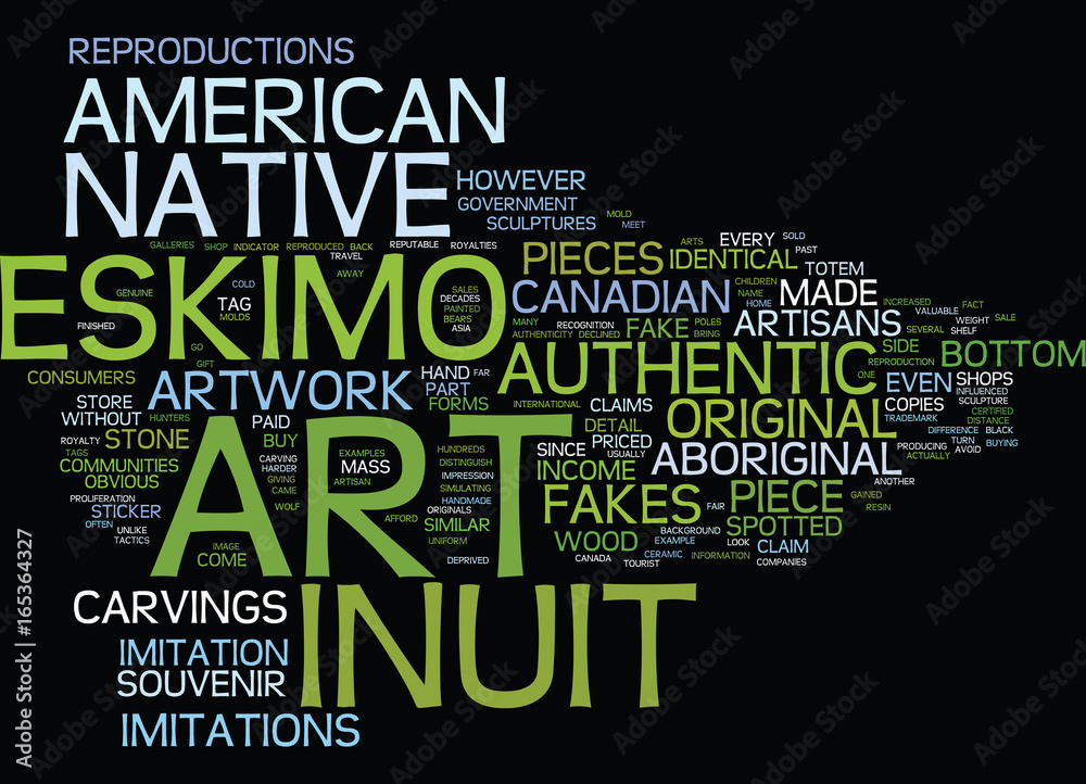 AUTHENTICITY OF INUIT ESKIMO ART AND NATIVE AMERICAN ART Text