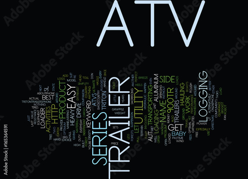 ATV TRAILER Text Background Word Cloud Concept