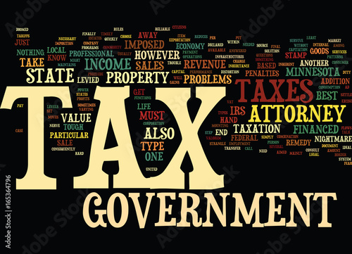 ATTORNEY MINNESOTA TAX Text Background Word Cloud Concept