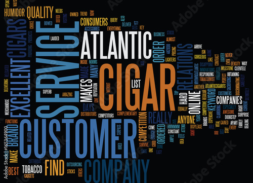 ATLANTIC CIGAR Text Background Word Cloud Concept