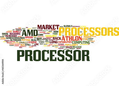 ATHLON PROCESSORS Text Background Word Cloud Concept
