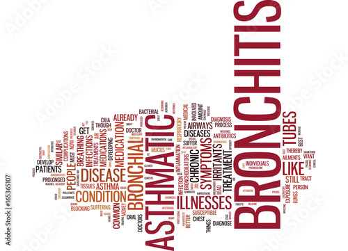 ASTHMATIC BRONCHITIS Text Background Word Cloud Concept