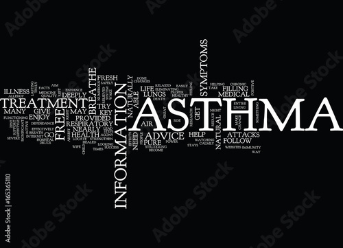 ASTHMA TREATMENT Text Background Word Cloud Concept