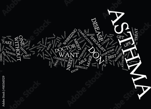 ASTHMA Text Background Word Cloud Concept
