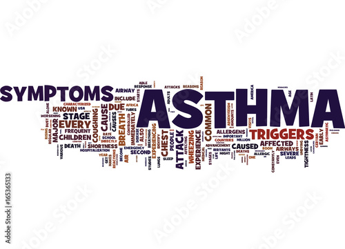 ASTHMA DISCUSSED Text Background Word Cloud Concept