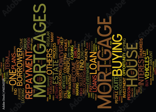 ASSORTMENTS OF MORTGAGE LOANS Text Background Word Cloud Concept