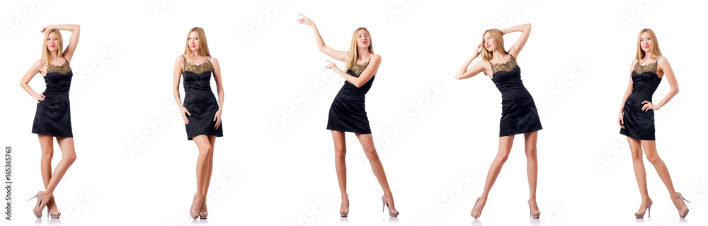 Tall model isolated on the white background Tall model isolated on the white background