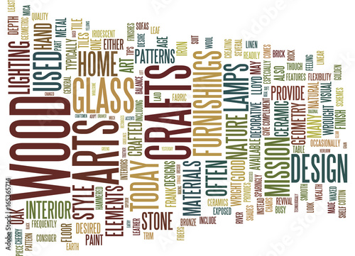 ARTS AND CRAFTS REVIVAL Text Background Word Cloud Concept