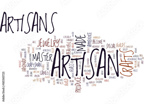 ARTISAN CRAFTS ARE SPECIAL Text Background Word Cloud Concept