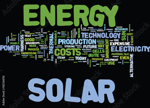 ARGUMENTS AGAINST SOLAR ENERGY Text Background Word Cloud Concept