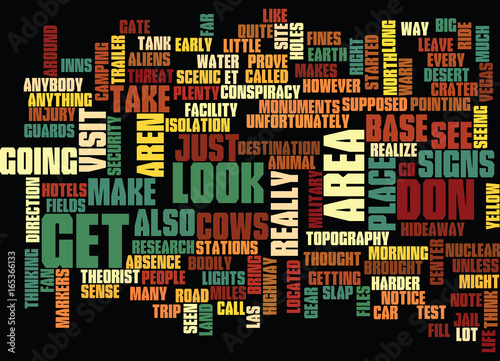 AREA Text Background Word Cloud Concept